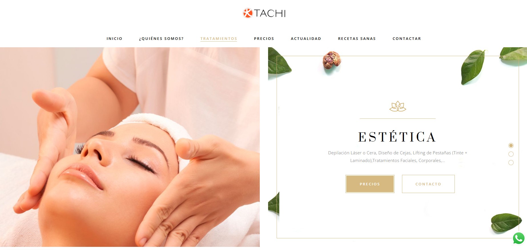Pagina web depilacion laser en Mairena del Alcor Tachi Bienestar