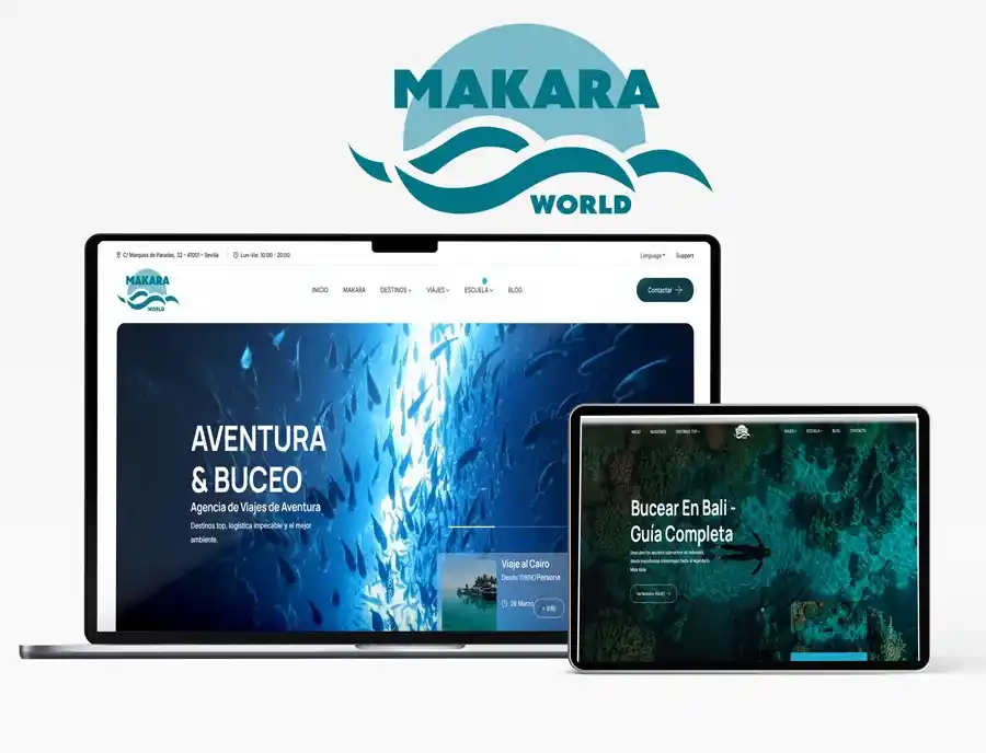 Trabajos de Diseño Web para una Agencia de Viajes