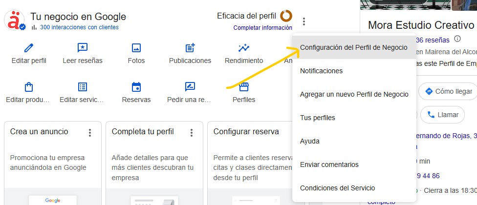 configurar roles en GMB